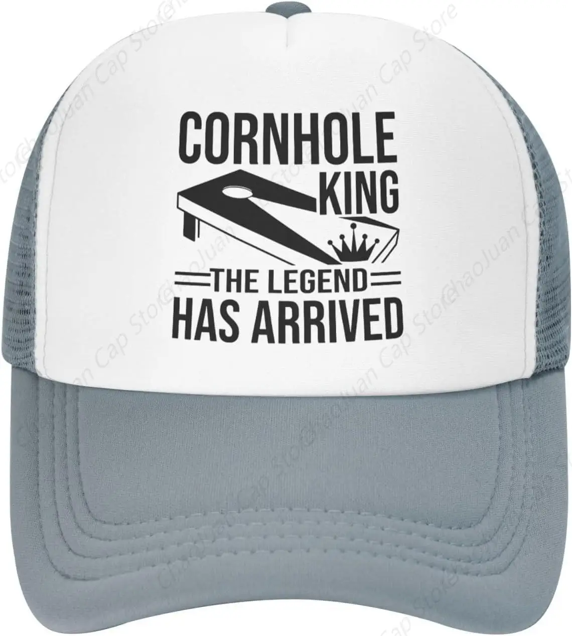 Cornhole King The Legend Has Arrived Trucker Hat Adjustable Baseball Cap For Unisex Snaps Hats