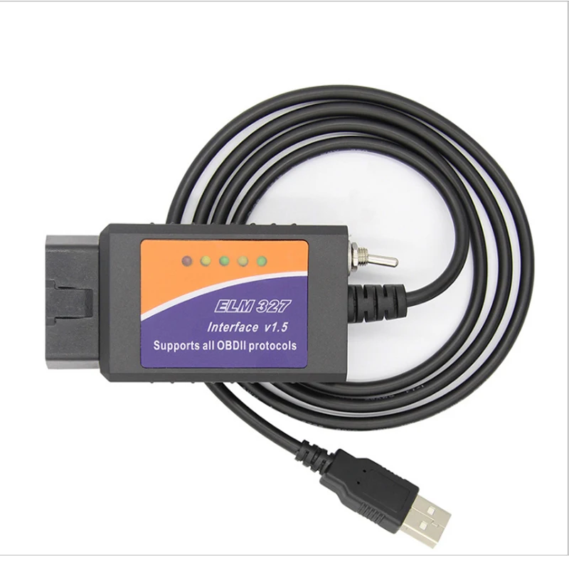 New 100% PIC18F25K80 Chip ELM327 V1.5 USB Switch ELM 327 CAN /MS CAN For Forscan OBD2 Diagnostic Scanner Free Shipping