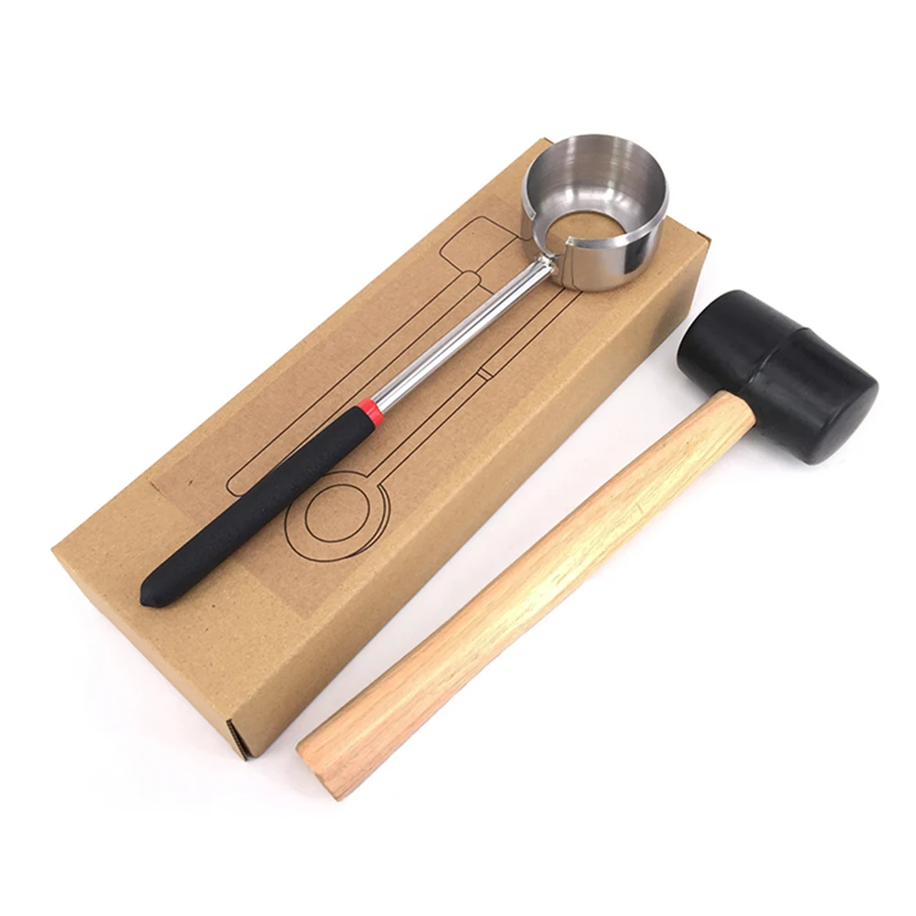

Coconut Opening Tool Set Stainless Steel Wooden Fresh Water Opener Kitchen Gadget Bottom Hole Helper