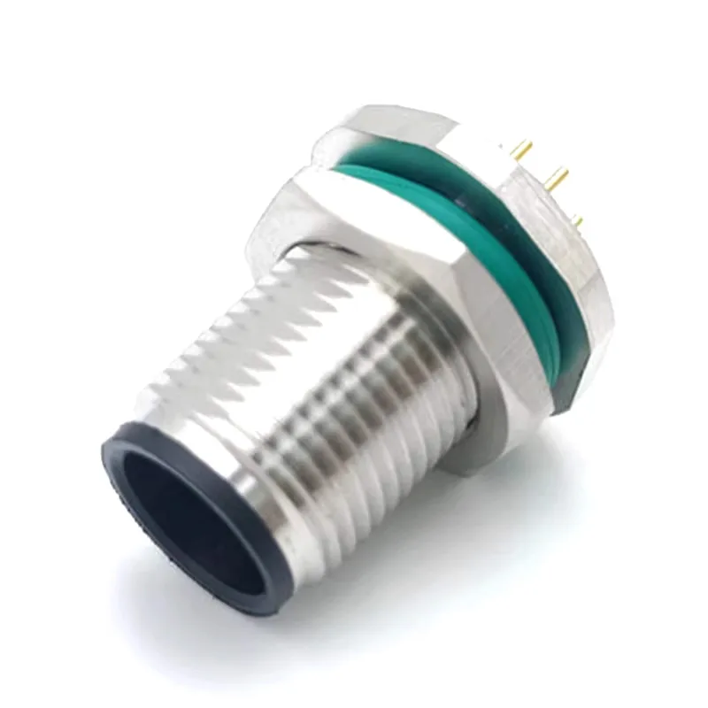 M12 Front Panel/Back Panel Aviation Socket 2 3 4 5 6 8 12 17 Pin Male Female 16mm Soldering Sensor PG9 PCB Plug-in Type Plug