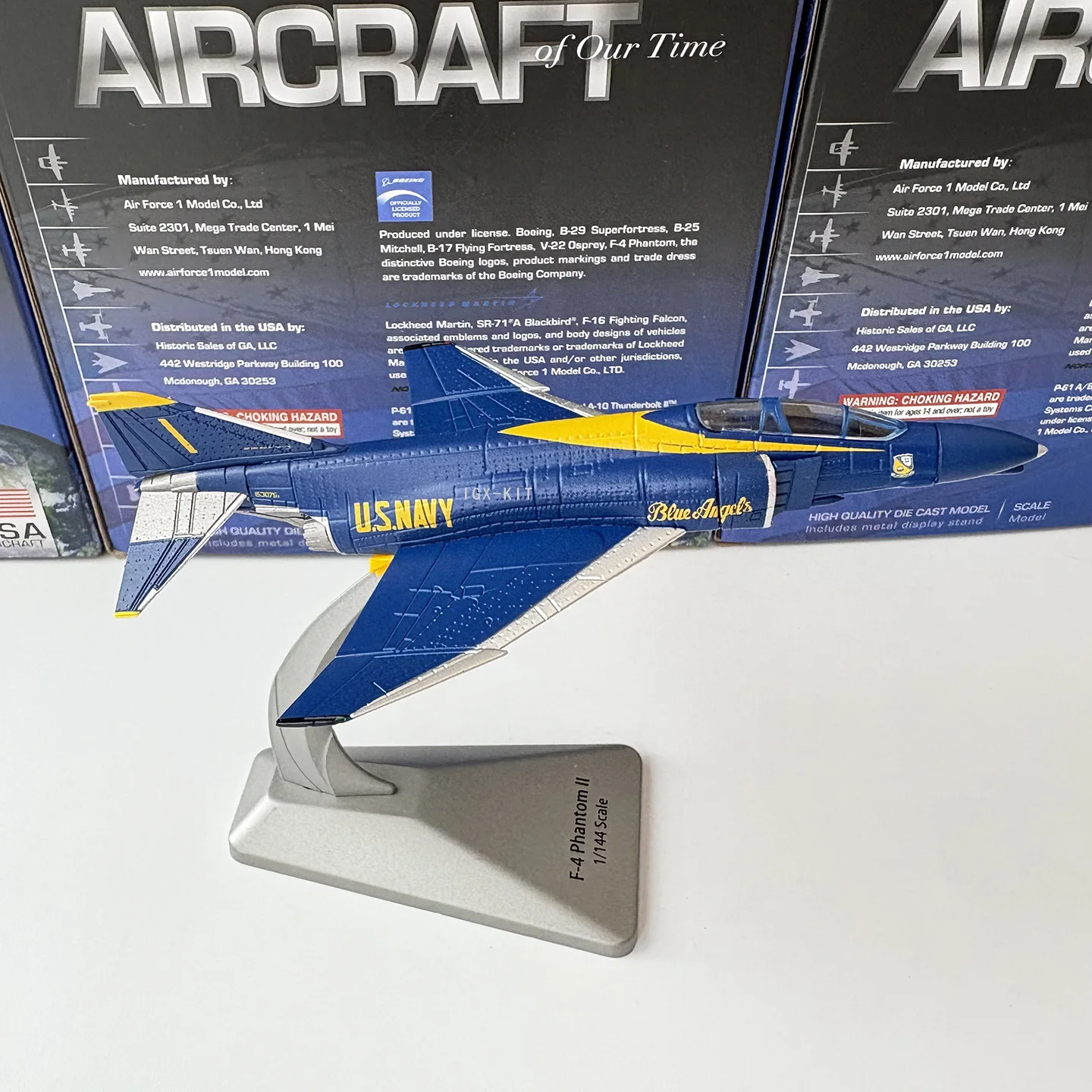 F-4II 1/144 Metal Scale Phantom Planes Model Blue Military Fighter Aircraft Model For Collection Gift Home Decor Creative Gift