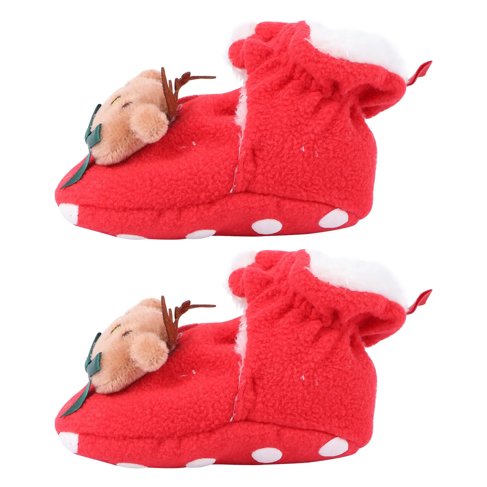 1Pair Festive Xmas Baby Prewalker Winter Shoes Warm Soft Cotton Sole Shoes Easy on Off Comfortable Learning to Walk