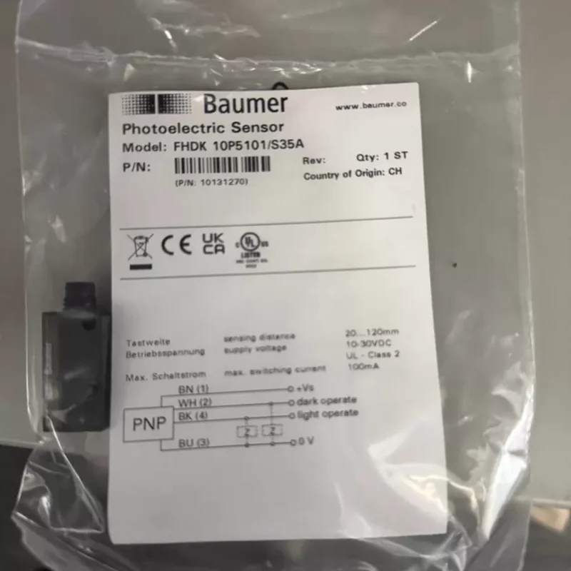 Baumerburg Alliance FHDK 10P5101/S35A Reflective Photoelectric Switch Sensor - In Stock 10131270