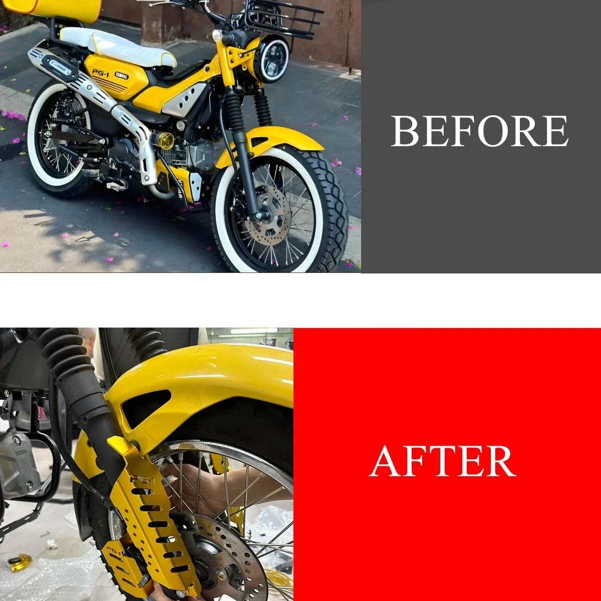 

LEFT RIGHT FRONT FORK SHOCK GUARD PROTECT COVER FOR YAMAHA PG1 PG-1 2023 2024 2025