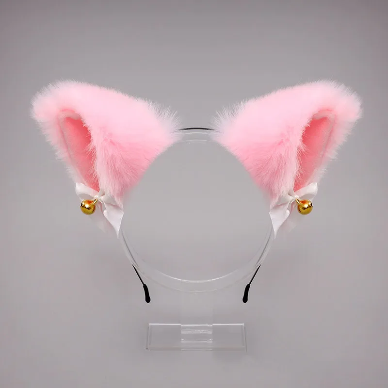 Diadema de animales hecha a mano para niña, oreja peluda de zorro, accesorios de Cosplay de Lolita, Club, Pub, fiesta de Mascarada, accesorios para mujer