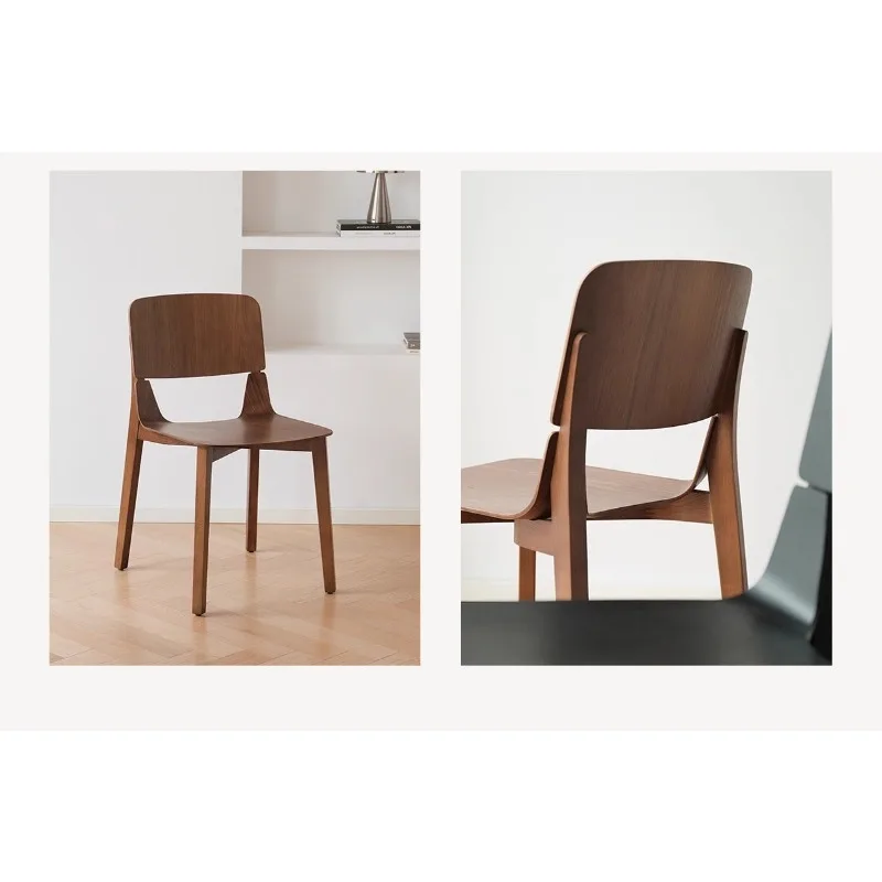 Скандинавский обеденный стул из цельного дерева, современный минималистичный стул для отдыха со спинкой для дома и повседневной обеденной столовой, обеденные стулья, мебель