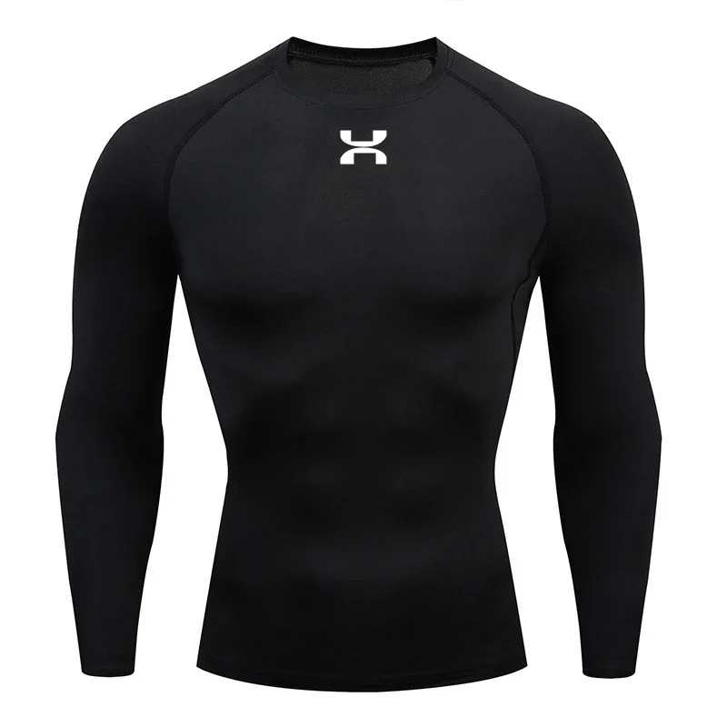 

Sports Top Quick Dry Men's Compression Shirt Long Sleeve Second Skin Gym Workout Short Fitness Running T-Shirt Men Wear