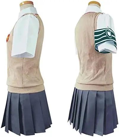 Anime Misaka Mikoto Shirai Kuroko Uiharu Kazari Cosplay Costume Girl JK School Uniform Dress