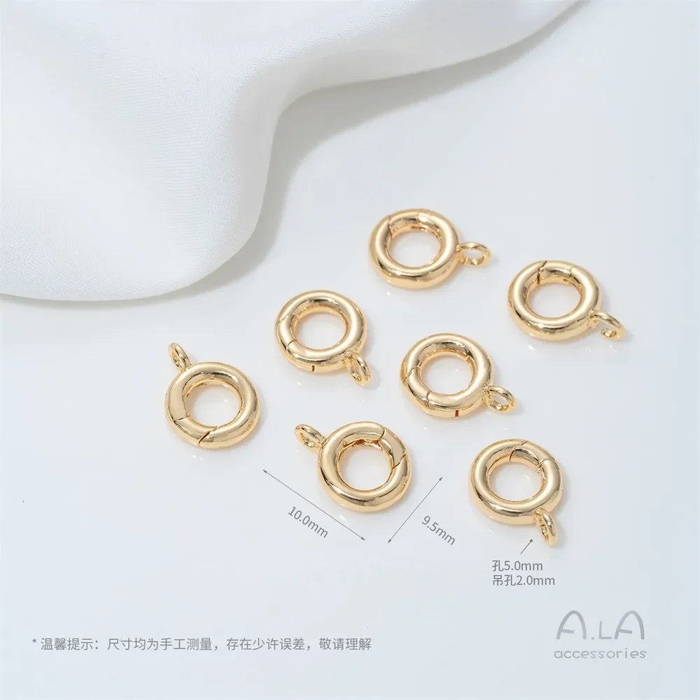 

K423 14K Gold-plated Bracelet Connection Clasp Diy Spring Clasp Accessories Lobster Clasp Handcrafted Beaded Jewelry Materials