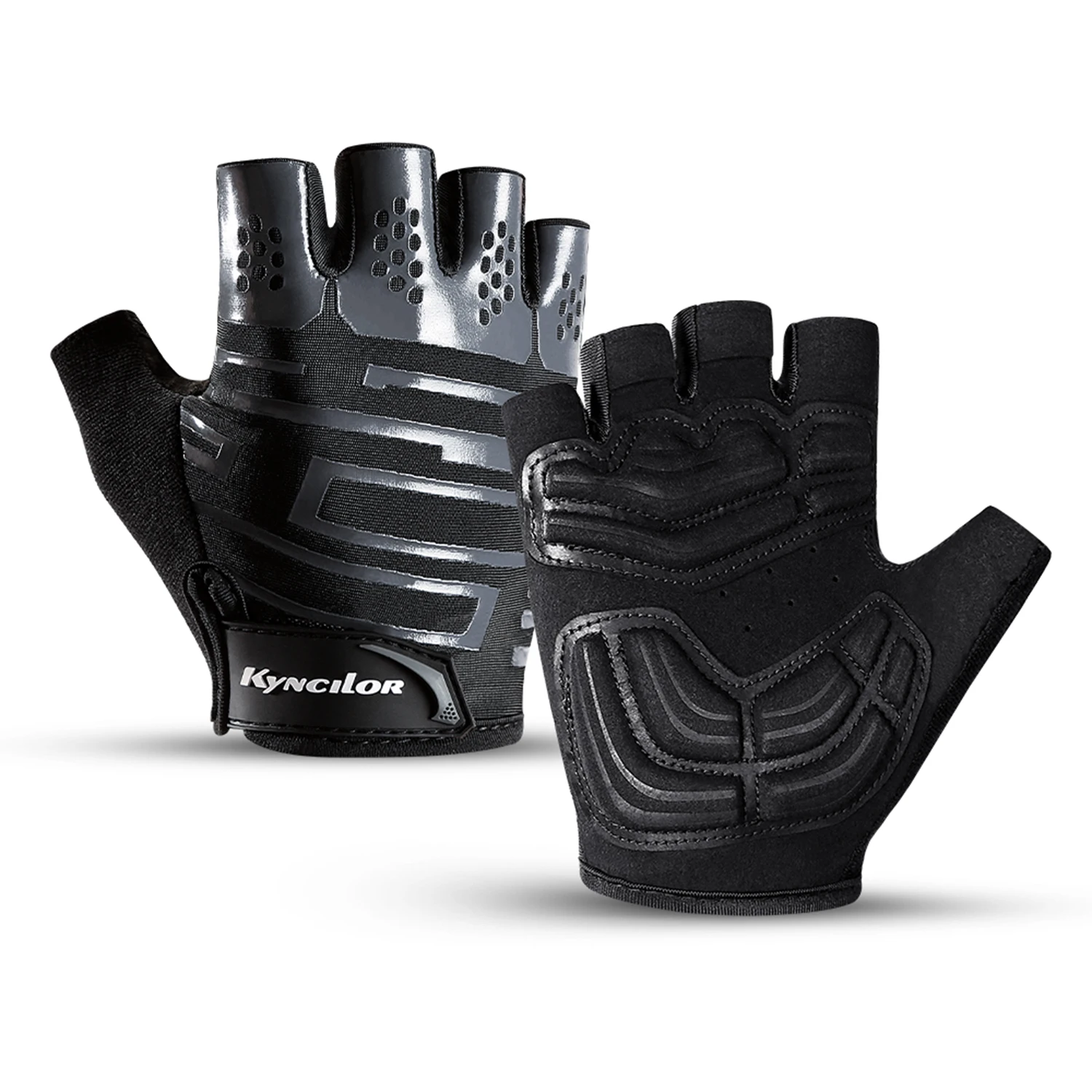 

Half Finger Cycling Outdoor Sport Gloves Thicken Shock Proof Pad Wear Resistant Anti-slip Riding Fitness Fishing Gloves