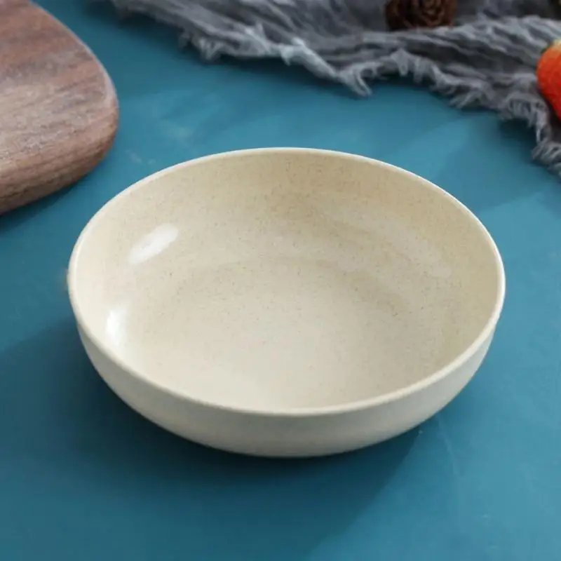 Spit Bone Dish Wheat Straw Dishes Home Snack Dim Sum Plate Fruit Nut Anti-Fall Disc Square Plastic Plate Kitchen Tableware