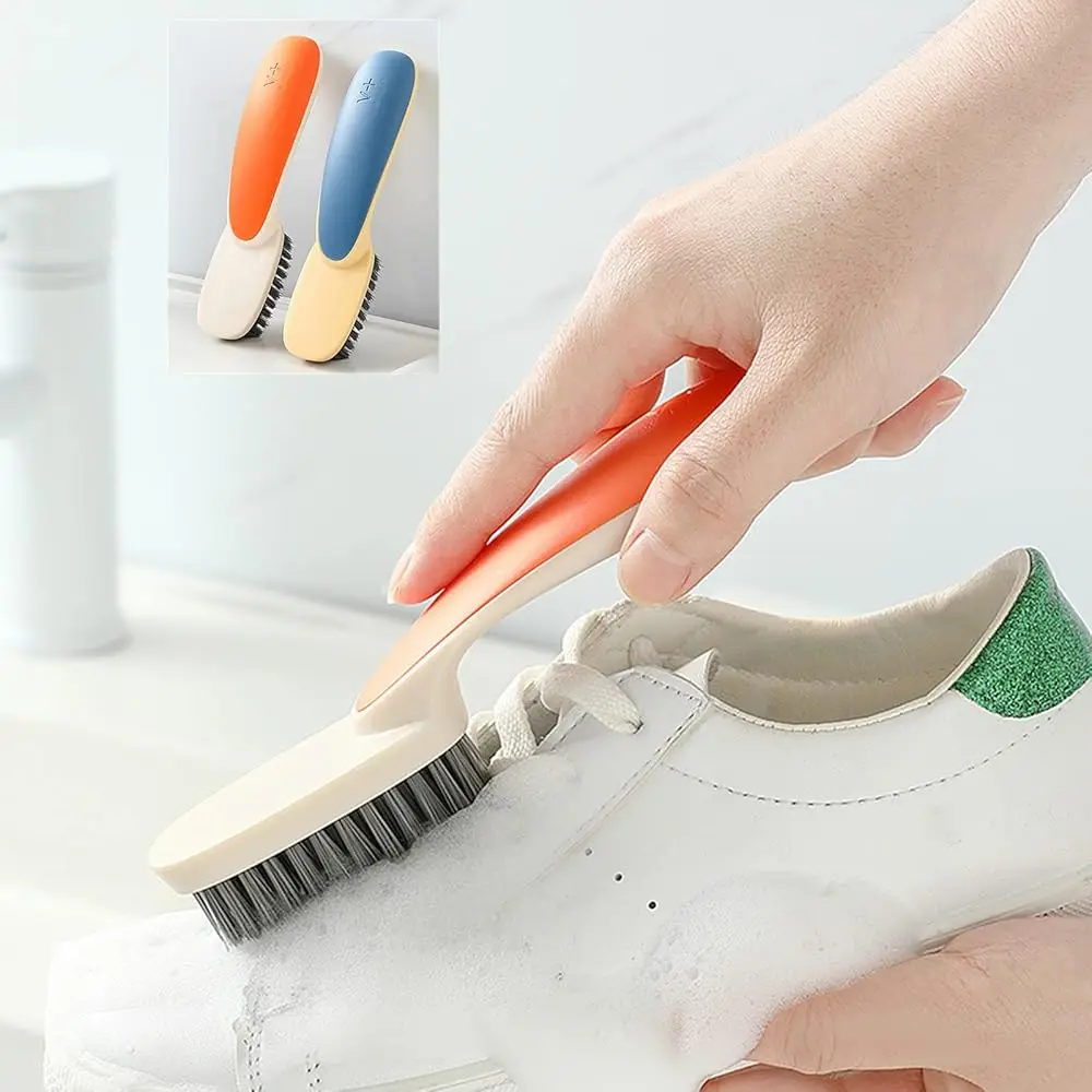 

Cleaning Brushes 2 Pcs Shoe Brush Good Grips Scrubbing Brushes for Washing Clothes Shoes Long Handle Household Cleaning Brush