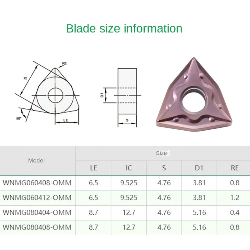 OKE Drehmeißeleinsatz WNMG WNMG060408 WNMG080404 WNMG080408 -OMM OP1215 Hartmetalleinsätze Speziell für Edelstahl – Detail 2