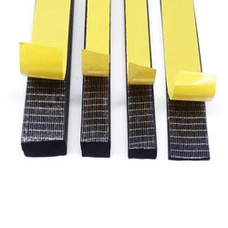 High Hardness Self Adhesive Seal Strip Black Anti-collision Foam With Glue Seals Flat Pad Width 10mm-45mm Thick 2mm-25mm