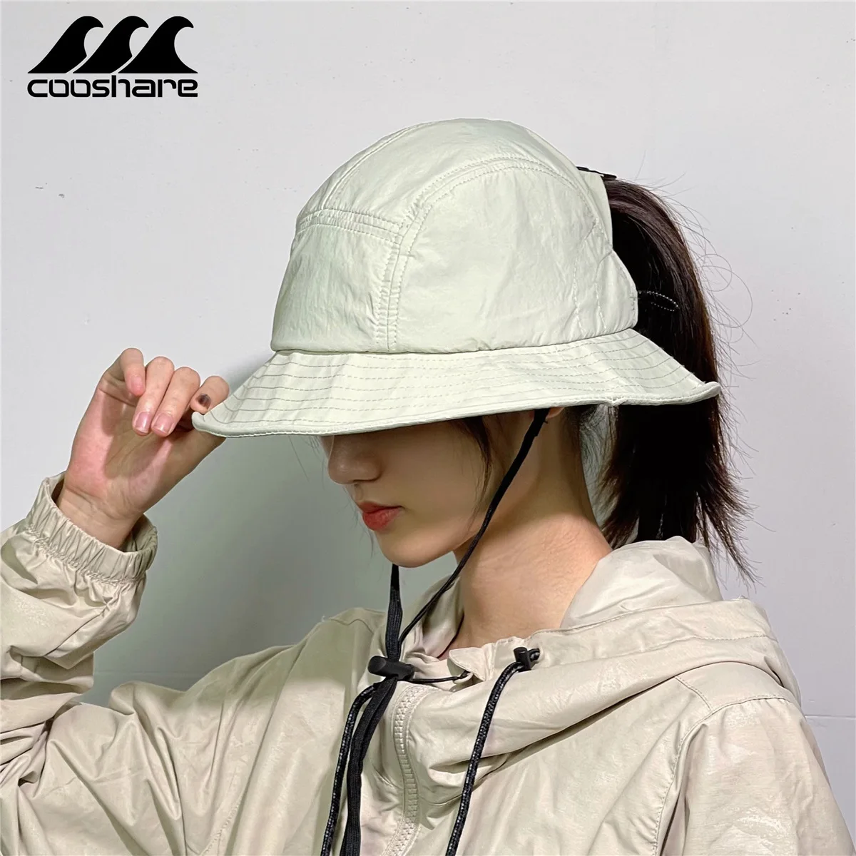 

Cap Tie Ponytail quick-dry Fisherman Hat Men Women Summer Sun Hats Outdoor Sports Camping Hike Mountaineering Beach Hats