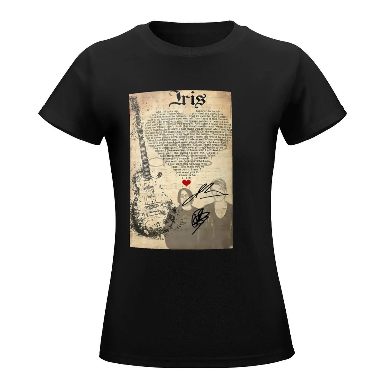 Iris Lyric Poster T-Shirt tops female t shirt Women