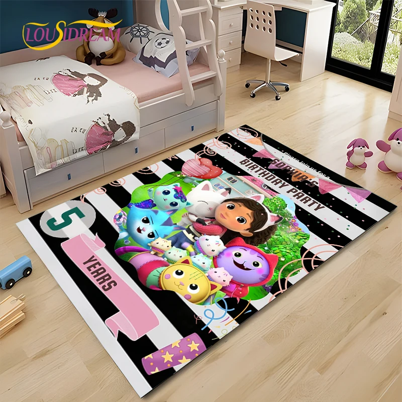 Cartoon Gabby's Dollhous Cute Carpet for Living Room Bedroom decor Area Rug Kitchen Door Unslip Floor Mat Alfombra Birthday gift