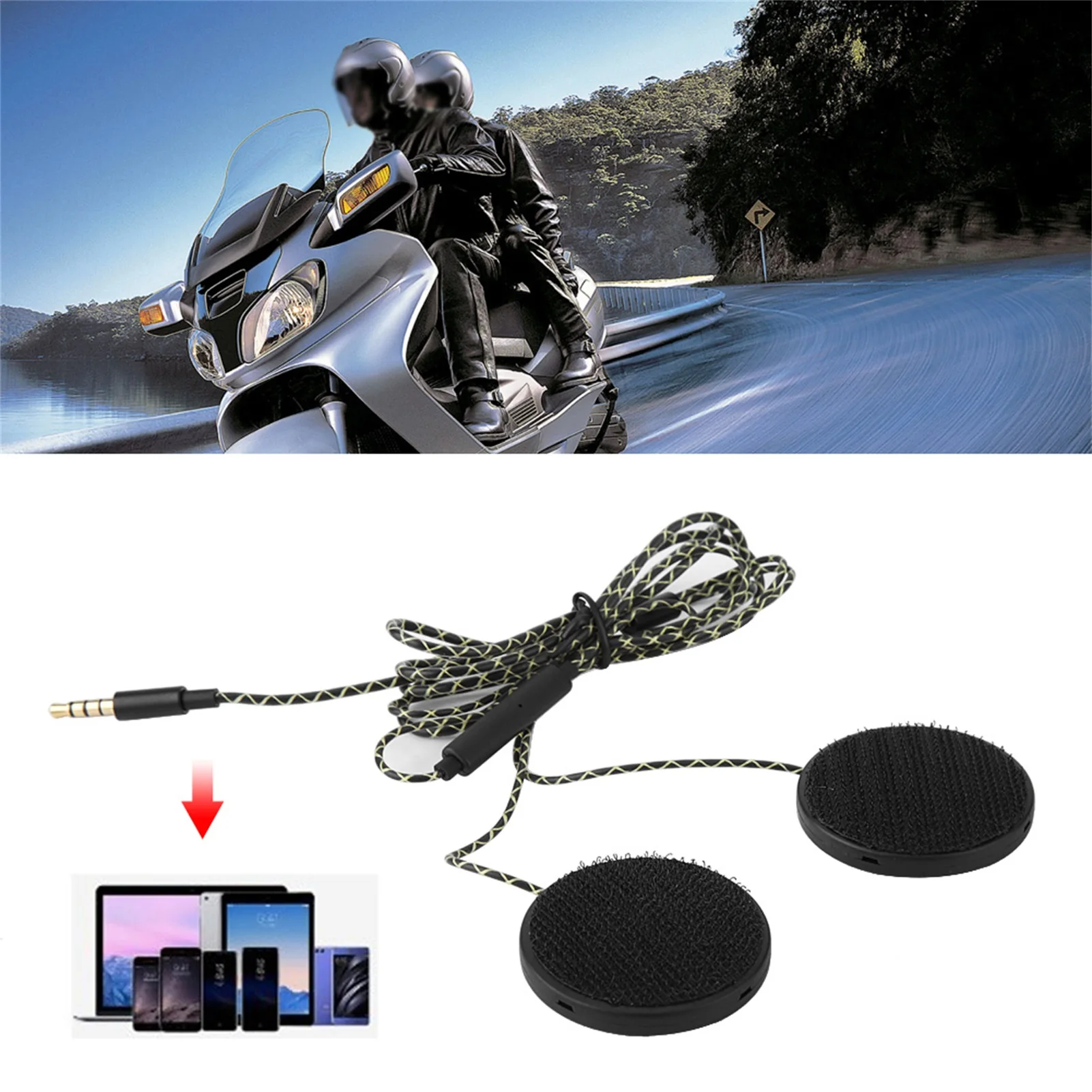 Motorcycle Helmet Headset Headphone Speakers Support Hands free Calling