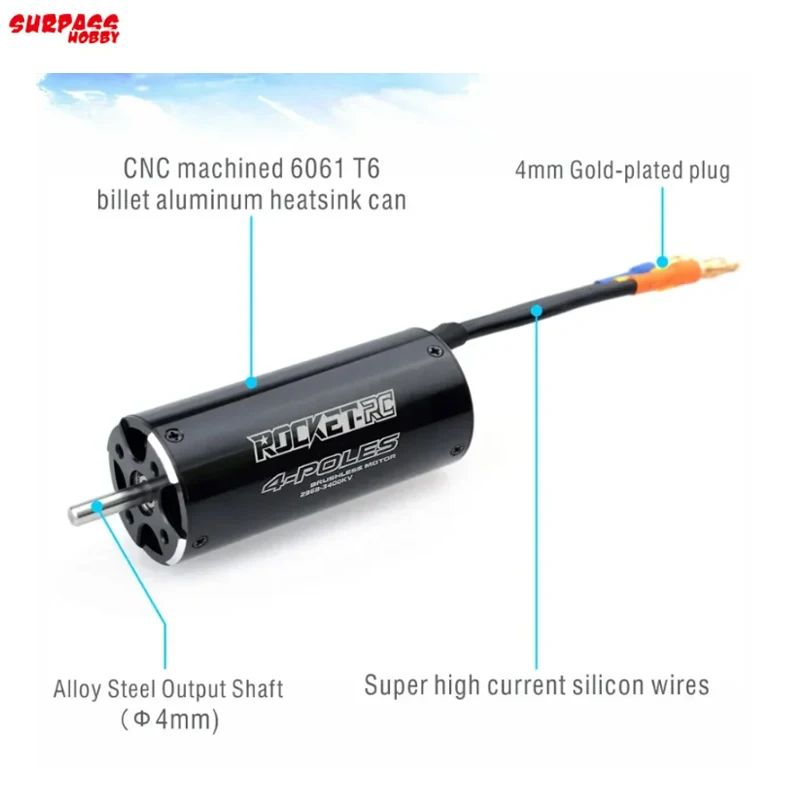 Surpass Hobby Rocket RC 2948 2958 2968 มอเตอร์ไร้แปรงสําหรับ RC ไฟฟ้าเรือมอเตอร์ Traxxas Feilun ตกปลาเหยื่อเรืออะไหล่อัพเกรด