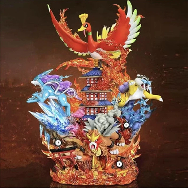 الحيوانات الأليفة قزم البيض وحوش الجيب يده زخرفة فينيكس الملك ثلاثة الوحوش المقدسة الرعد الله المياه الرب أنيمي يده نموذج