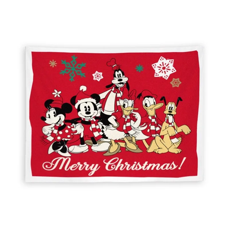 New Year Mickey Minnie Christmas Wall Decoration Background Cloth Hanging Cloth Instagram Holiday  Atmosphere Photography Props