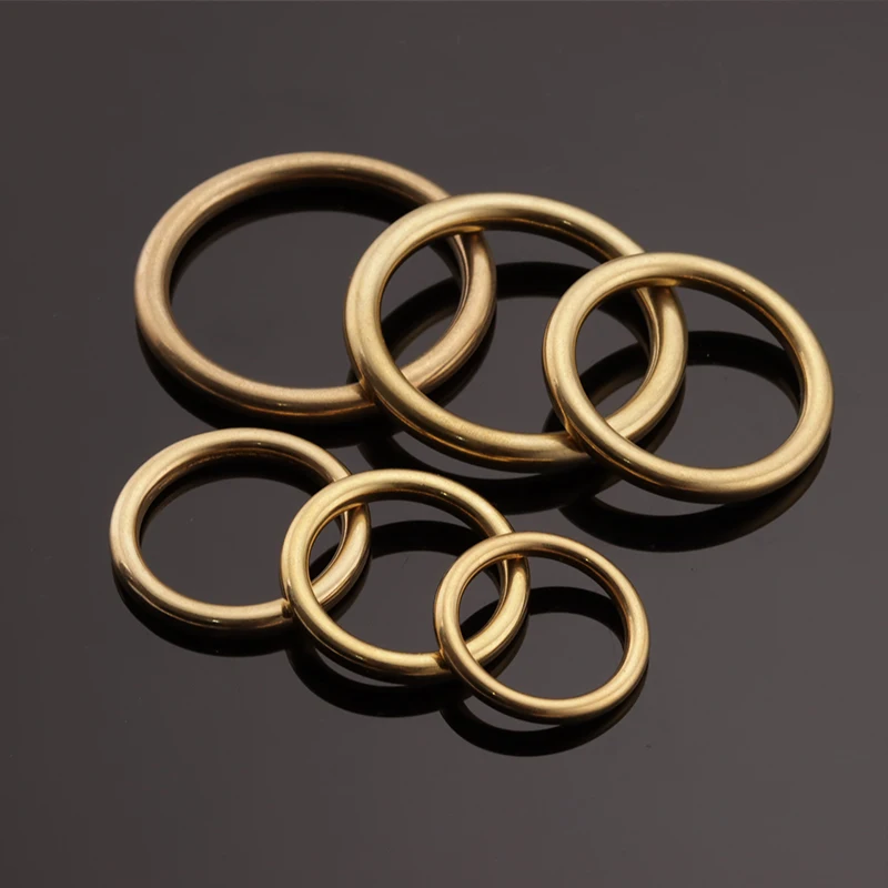 Golden Color Brass Cock Rings Penis Glans Rings Delayed Ejaculation Penis Bondage Lasting Erection Smooth Metal Sex Toys for Men