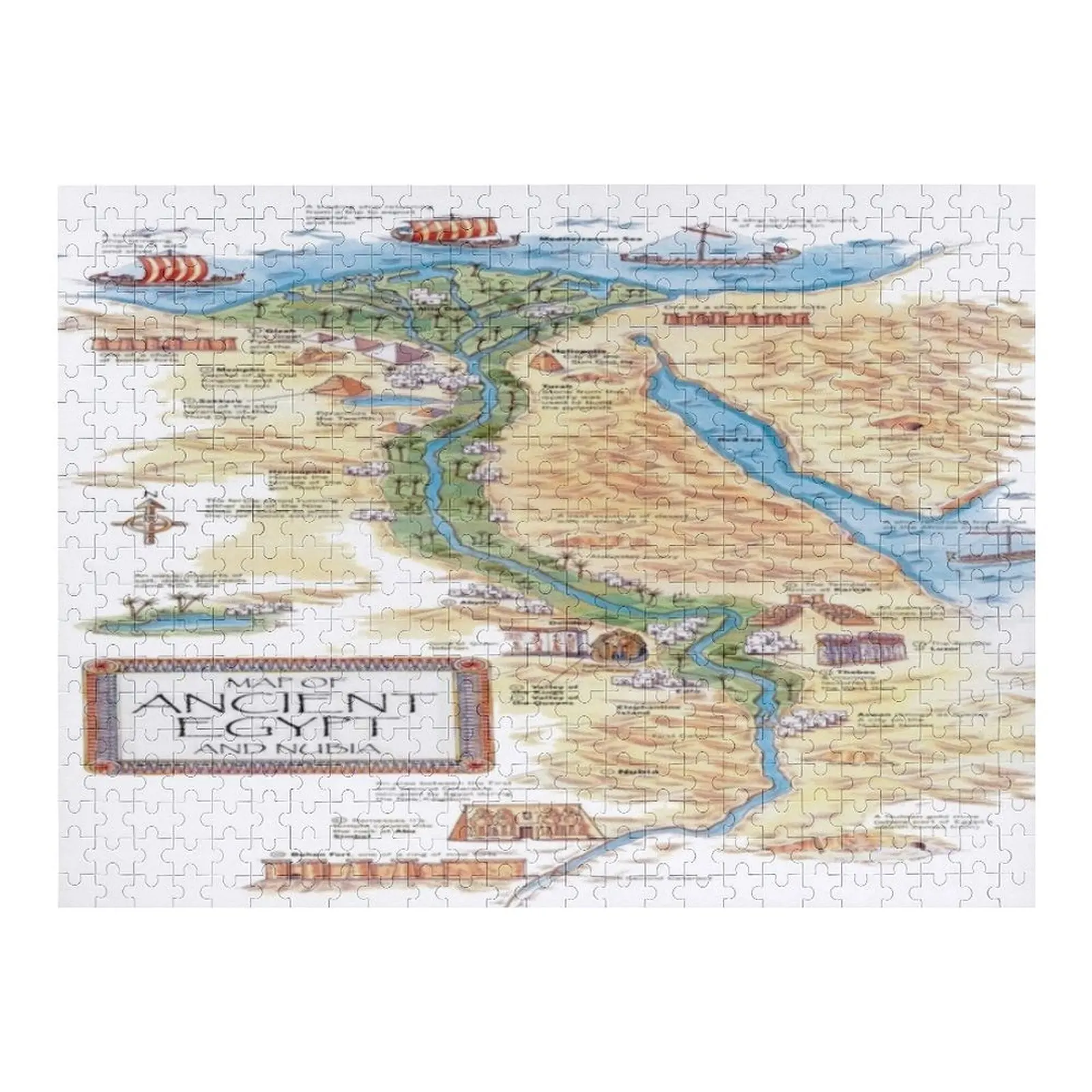 

Map of Ancient Egypt and Nubia Jigsaw Puzzle Custom Child Photo Puzzle