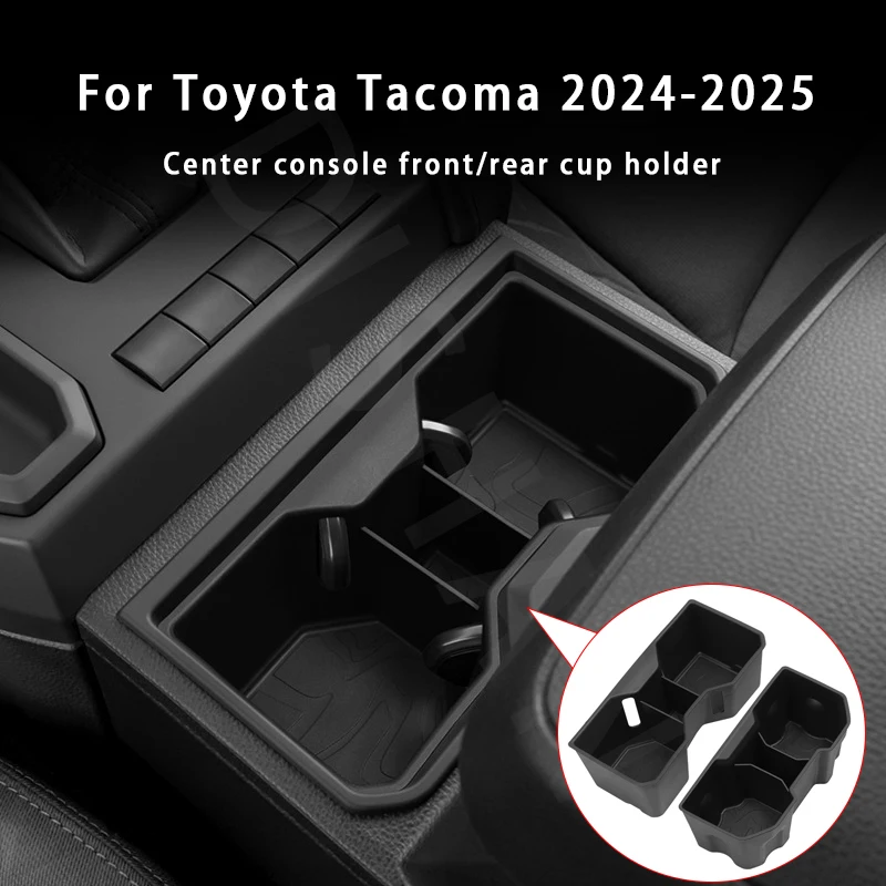 

For Toyota Tacoma 2024-2025 Central Control Front Rear Water Cup Holder Shock Absorber Limit Beverage Storage Seat Water Cup Set