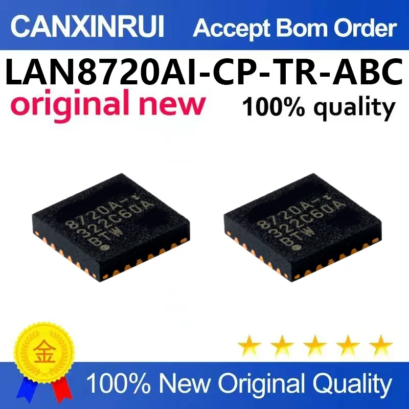 （5pcs-100pcs）Original genuine LAN8720AI-CP-TR-ABC QFN-24 Ethernet transceiver chip