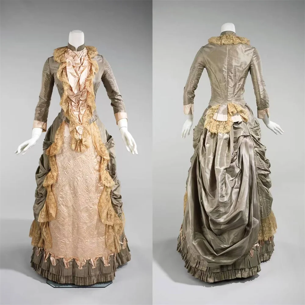 1890er Jahre Damen Viktorianisches Edwardianisches Modekleid Kostüme Viktorianischer Gothischer Reiseanzug Nachmittagskleid Abendkleid