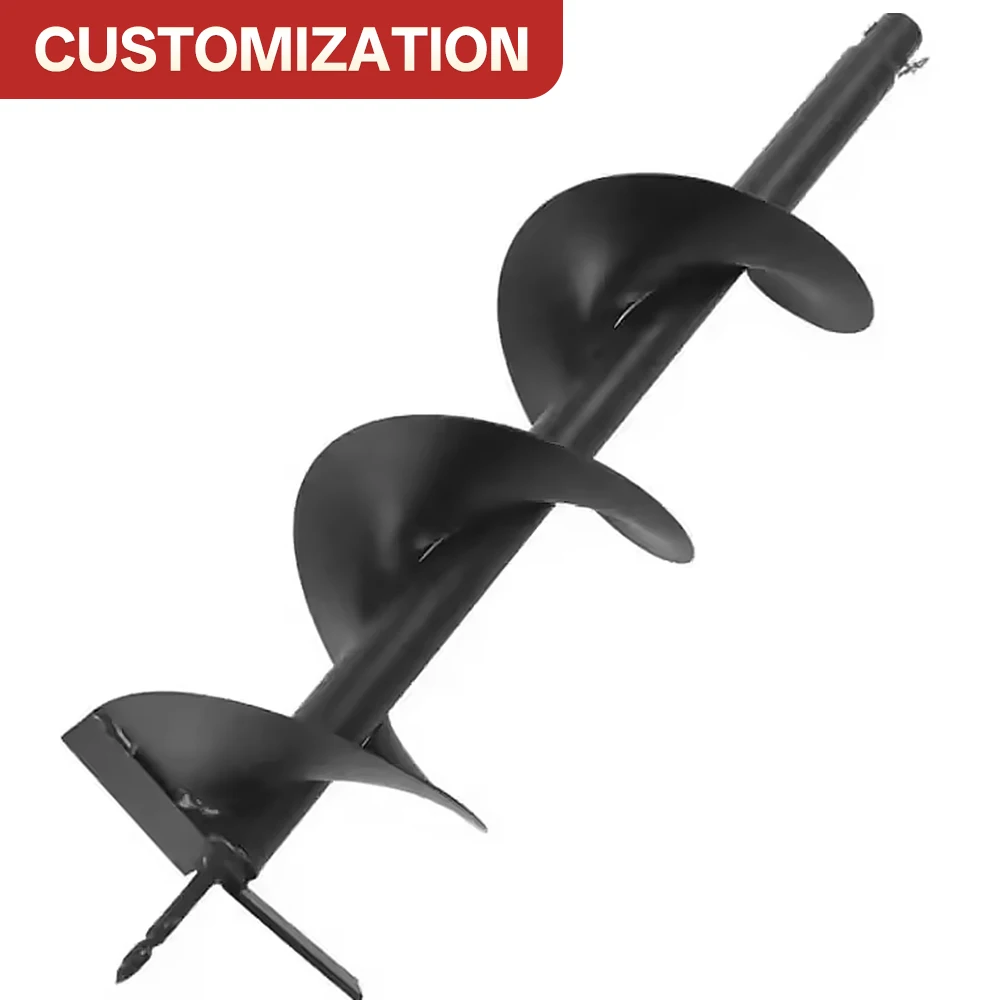Custom Mini Excavator Hydraulic Auger screw Drill Attachment Construction Machinery Drilling Equipment Spiral Drill Bit