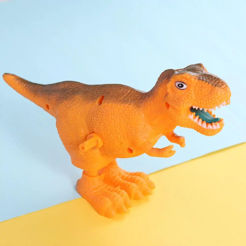 Tyrannosaurus Dinosaur Wind Up Jumping Toy Lifelike Cute Clockwork Spring Dinosaur Toy Random Color Bounce