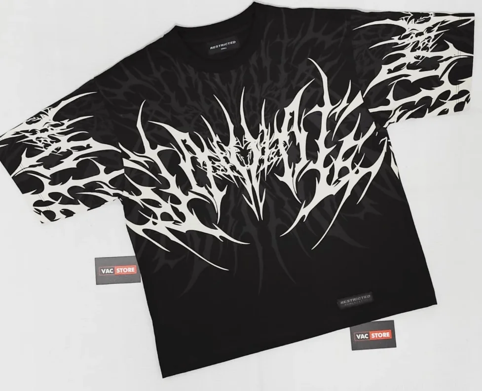 Y2K Cyberpunk Gothic T Shirt Edgy Thorn Texture Print Pure Cotton Streetwear Fashion Graphic Tee Urban Style Comfortable Fit image 5