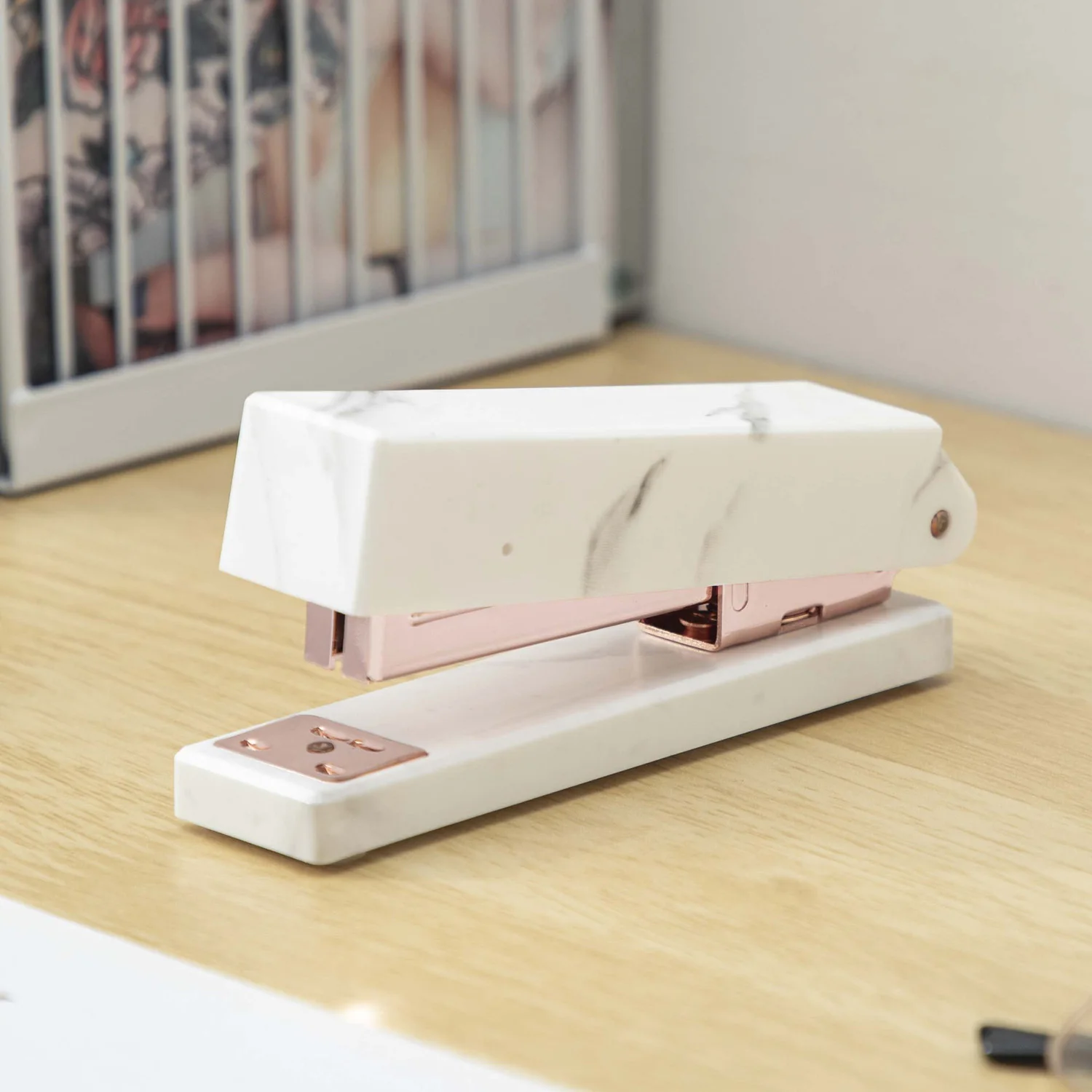 Marble Texture Handheld Stapler Booklet School Office Stapler Office Supplies Multi-Function Convenient Desk Home Office Use