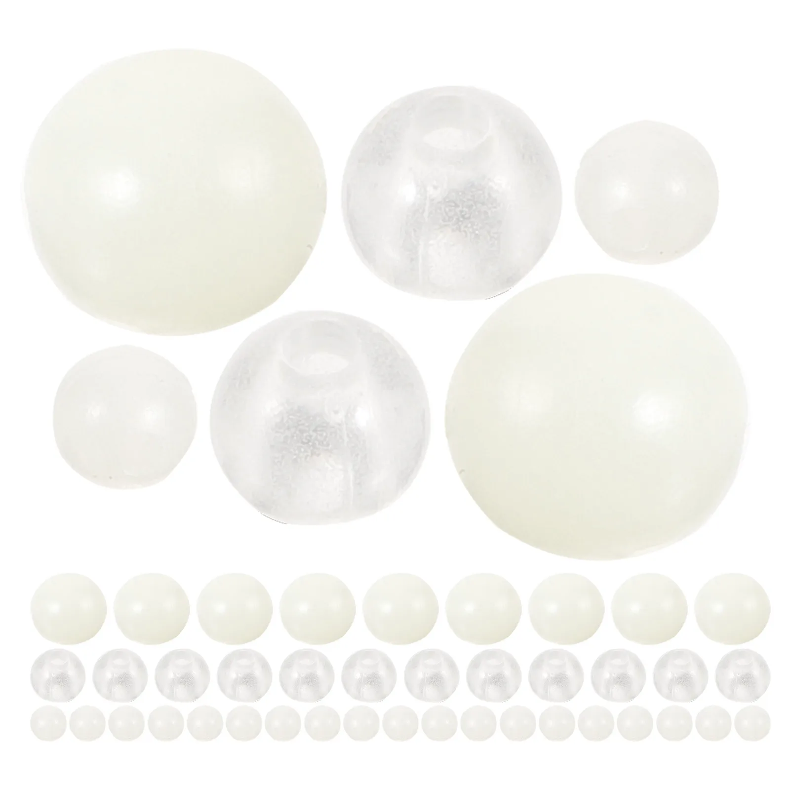 

300 Pcs Night Fishing Beads 4mm 6mm 8mm Luminous Glow Reusable Lure Beads for Sea Lake River Freshwater Saltwater