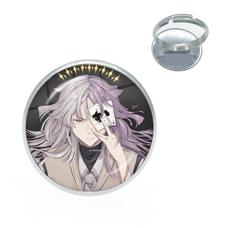 Anime Dazai Osamu Fyodor And Nikolai Gogol Cat Glass Dome Jewelry Kids Handmade Jewelry Rings