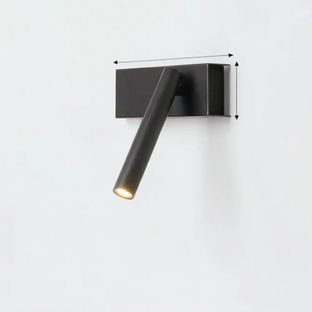 Modern LED Wall Lamp Adjustable Reading Light Minimalist Swivel Sconce Fixture For Hotel Guest Room Bedside Decor