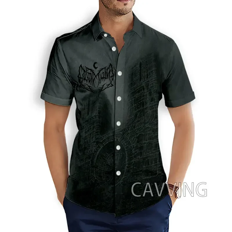 CAVVING 3D Printed  Leviathan Band   Fashion Casual Shirts Men's  Short Sleeves Loose Breathable Hawaii  Shirts