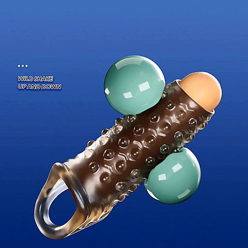 Anillos para pene de manga diseñados para retrasar la estimulación de la eyaculación y la boquilla para agrandar el pene como juguetes sexys para hombres, productos sexuales
