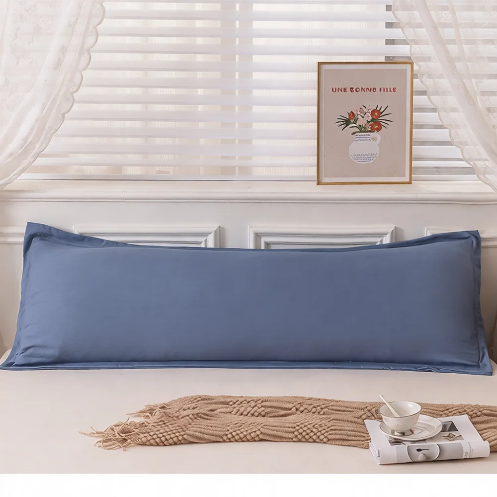 Premium Washed Long Pillow Cover Soft Breathable Envelope Closure Bedding Pillow Slip For Home Couple Large Size Bed Decor
