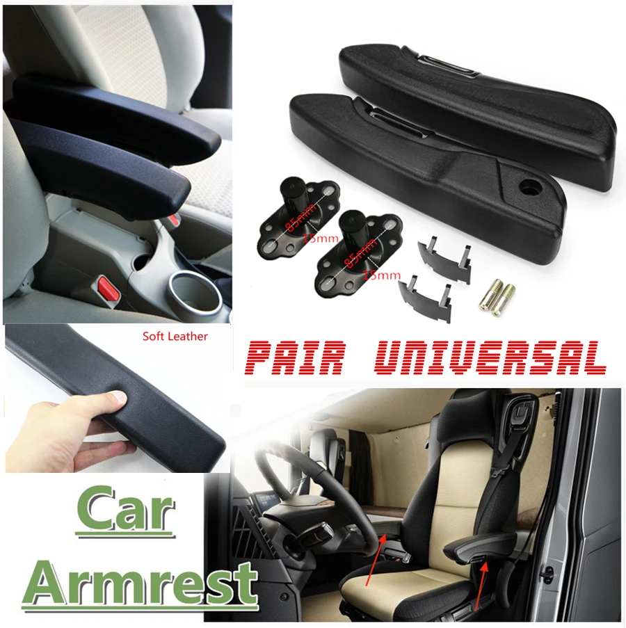 Left+Right armrest adjustable seat armrest For car truck with L mount