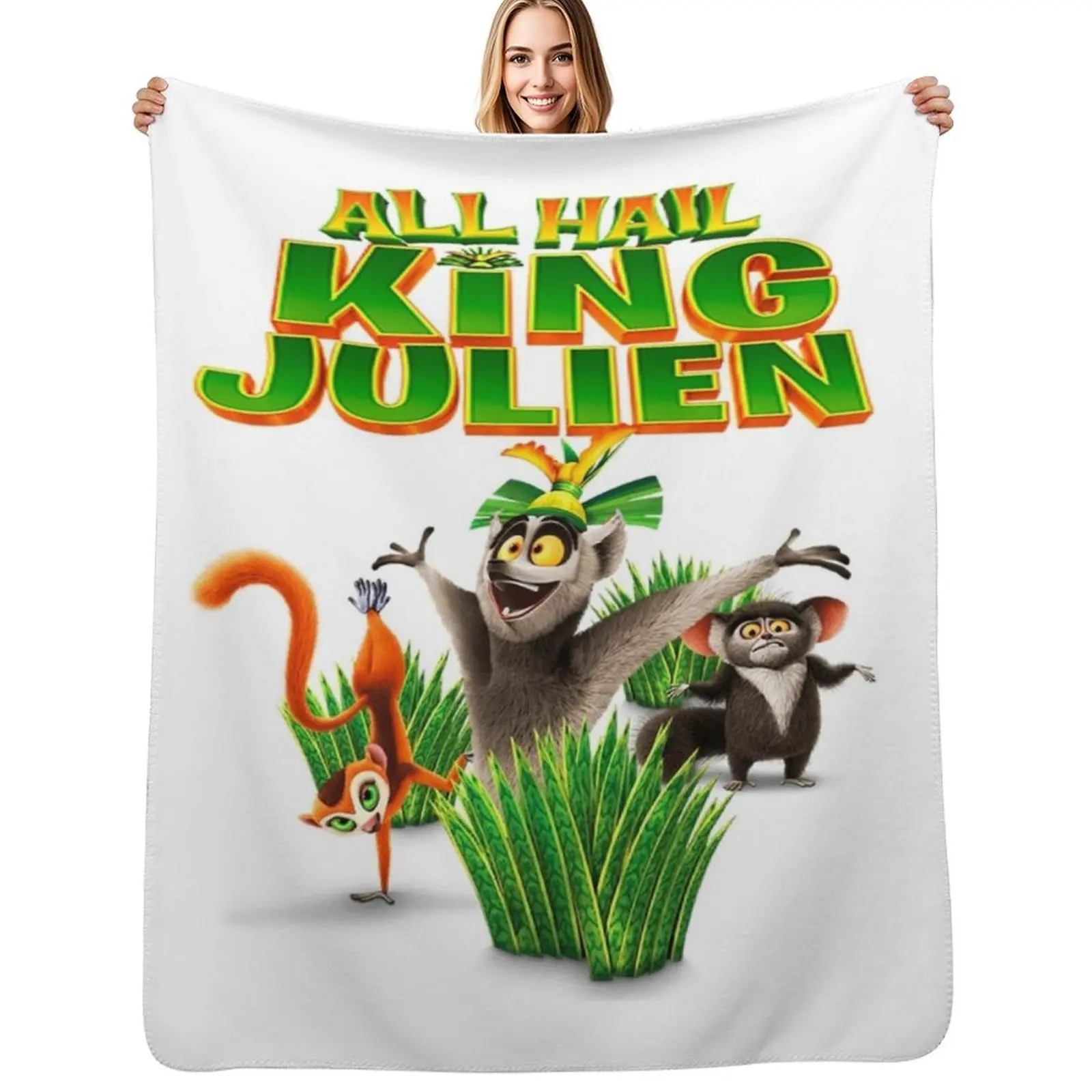 

all hail king julien gift for fans all hail king julien crimson Throw Blanket Plush For Baby Furrys cosplay anime Blankets