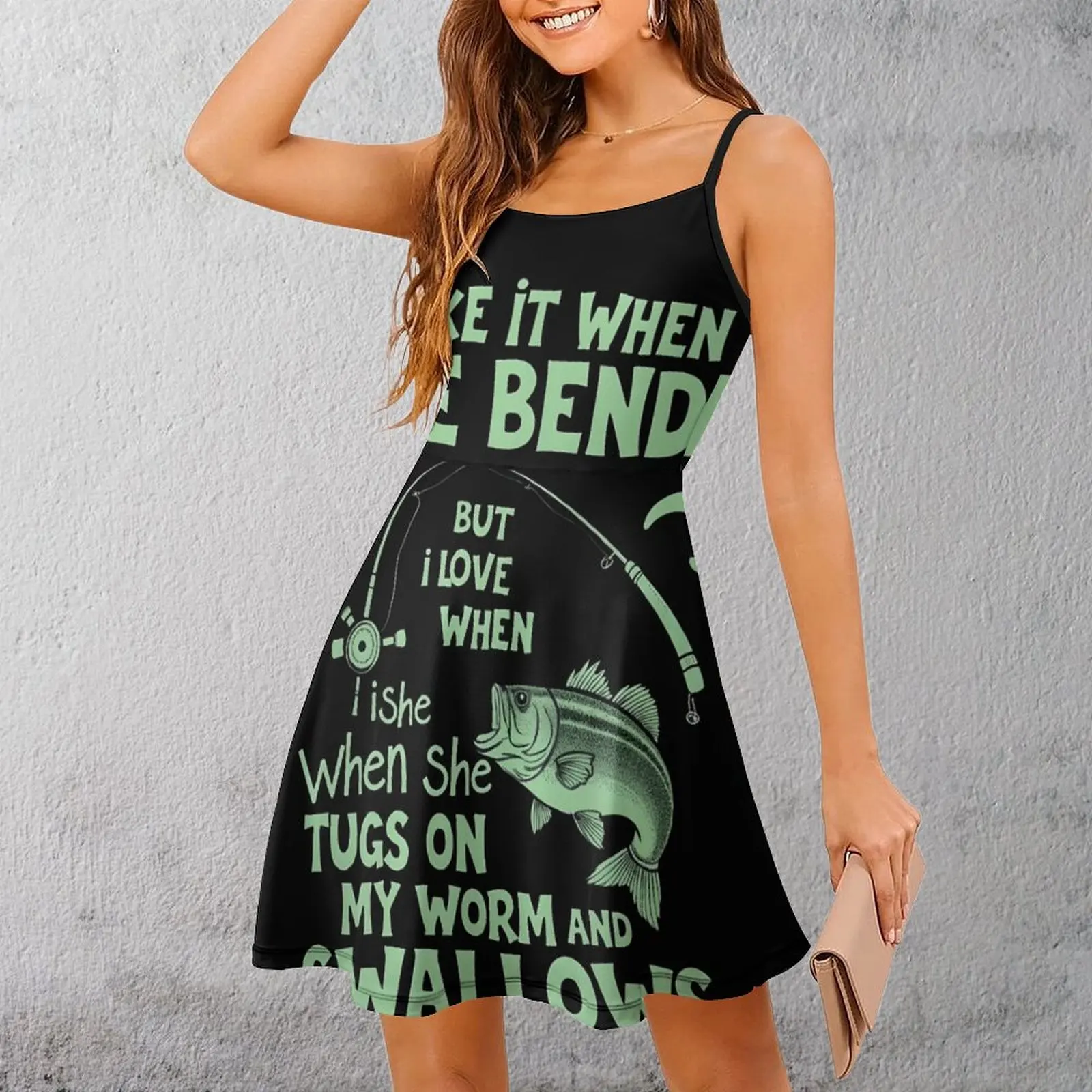 pesca-diversao-minhoca-andorinha-vestido-estilingue-feminino-humor-o-vestido-casual-grafico-sexy-vestido-feminino-festas