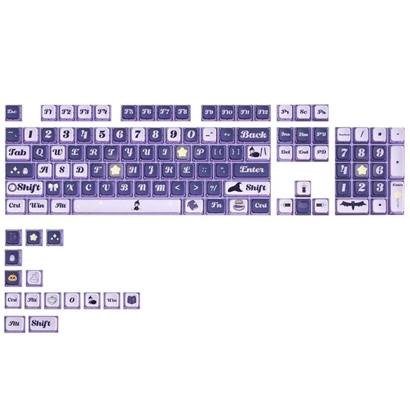 Convenient Keycaps 120 Keys Clear Keycaps for 61 64 68 84 85 98 100 Keyboards