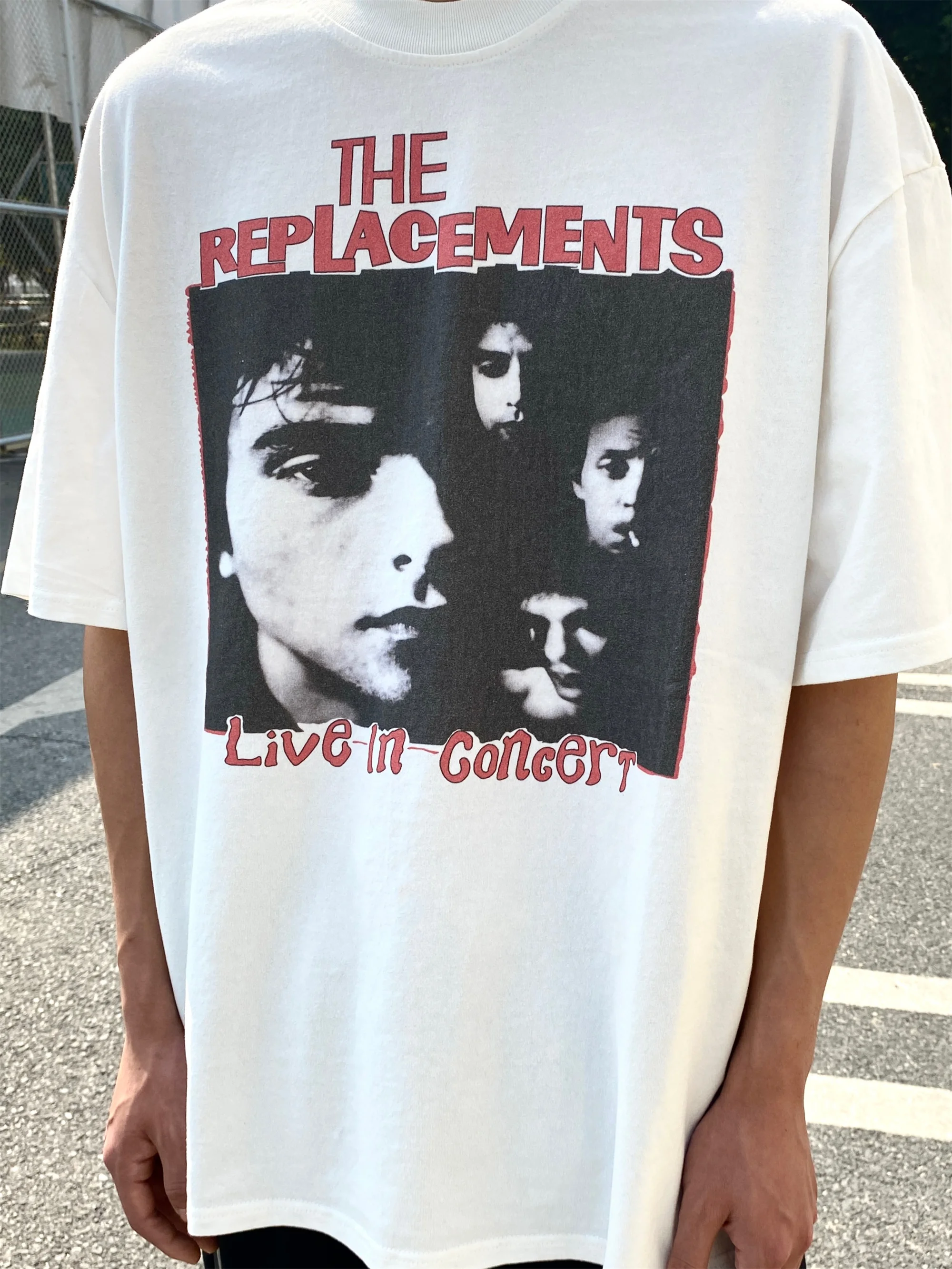 Vintage Retro Band Tee Kurt Cobain “The Replacements” Limited High-Street Rock Band  T-Shirts Cotton Short Sleeve