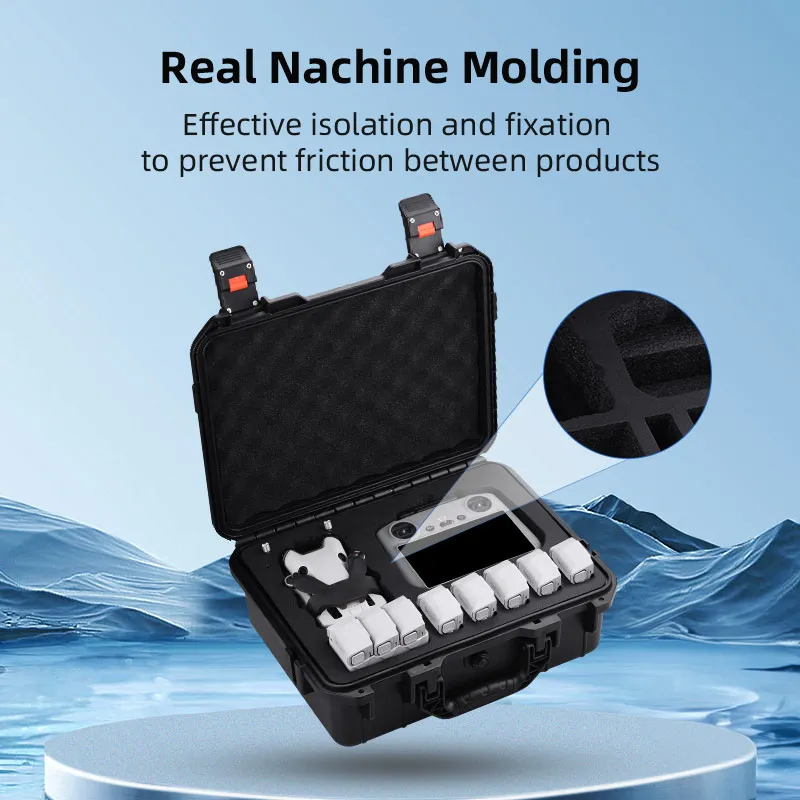 BRDRC Hard Shell Storage Case for DJI Mini 4 Pro Waterproof Carrying Case Handbag Explosion-proof Suitcase for DJI RC 2/RC-N2