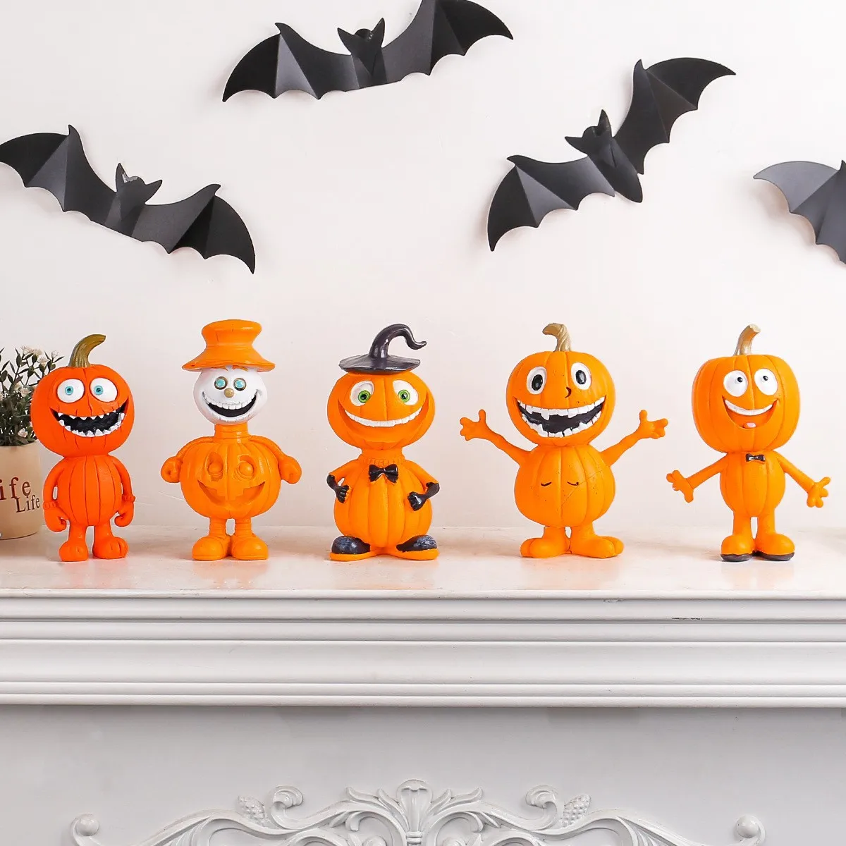 Halloween Pumpkin  Garden Statue Tabletop Ornament Resin Crafts Decoration Limited Christmas Ornament