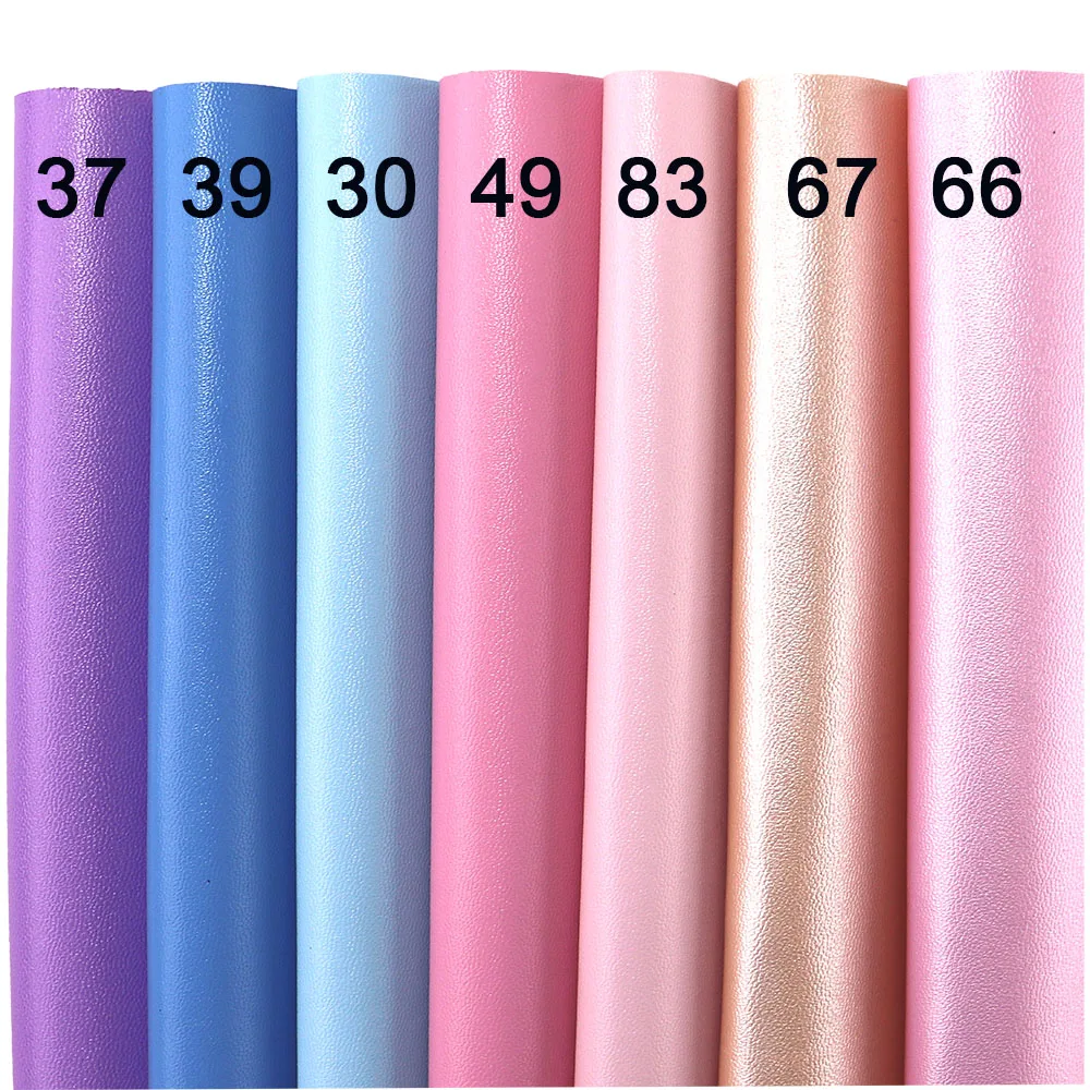 Smooth Soft Plain solid Pink Faux Synthetic PU Leather Fabric For Bows Handbag DIY Weldding Project Craft CN023