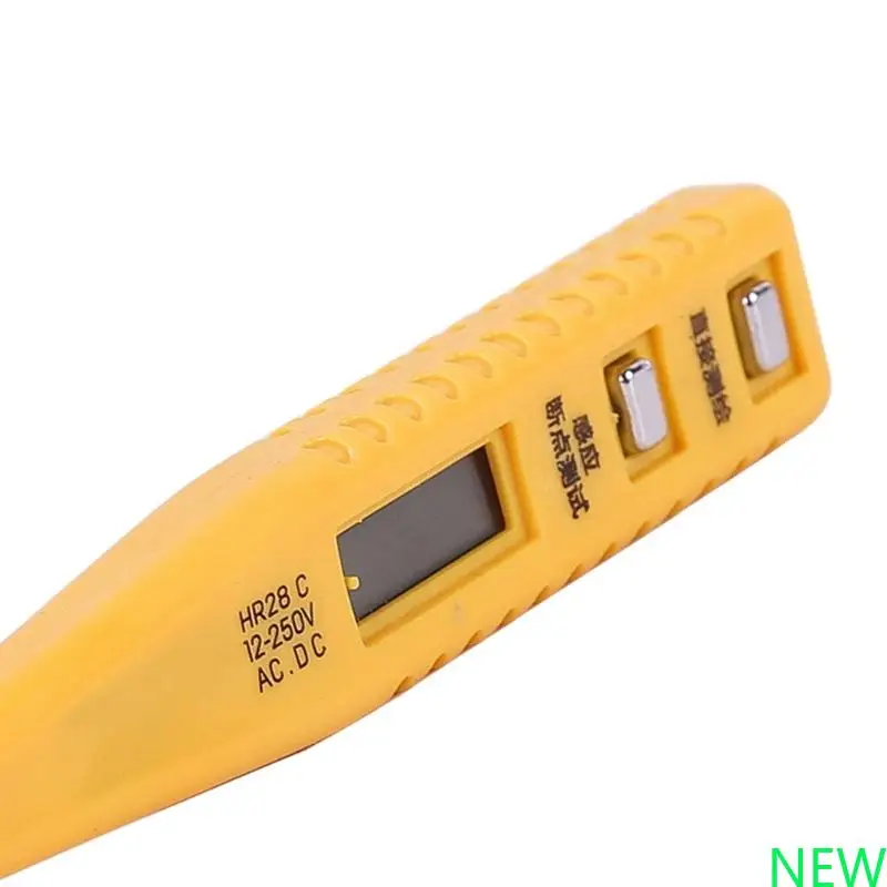 شاشة اختبار القلم الجهد الكهربائي شاشة LCD 12-250 فولت القياس ABS