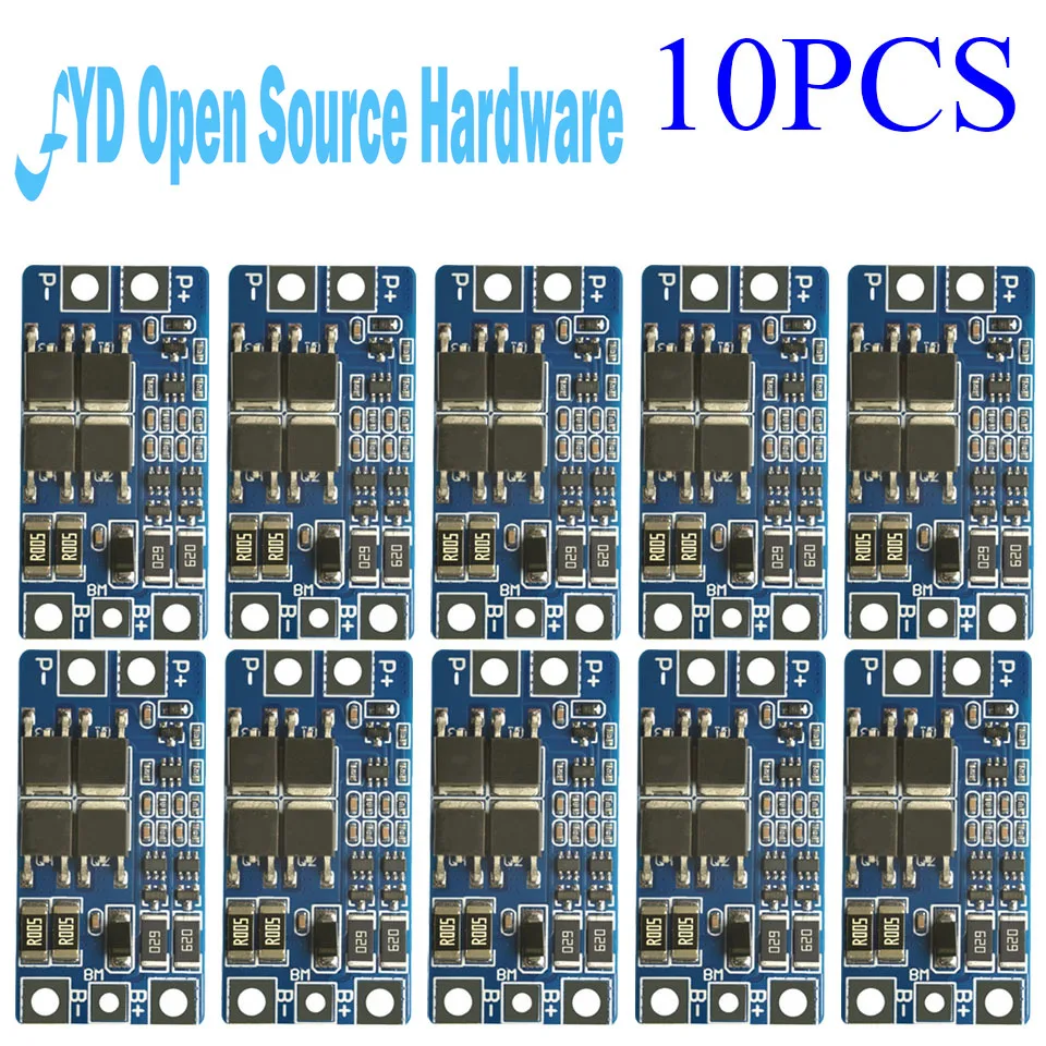 HX-2S-JH20 2S 10A Li-ion Battery Protection Board with Balance 7.4V 18650, Overcharge & Overdischarge Protection 8.4V Charging